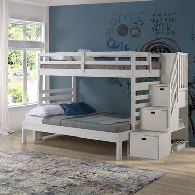 White timber bunk outlet beds